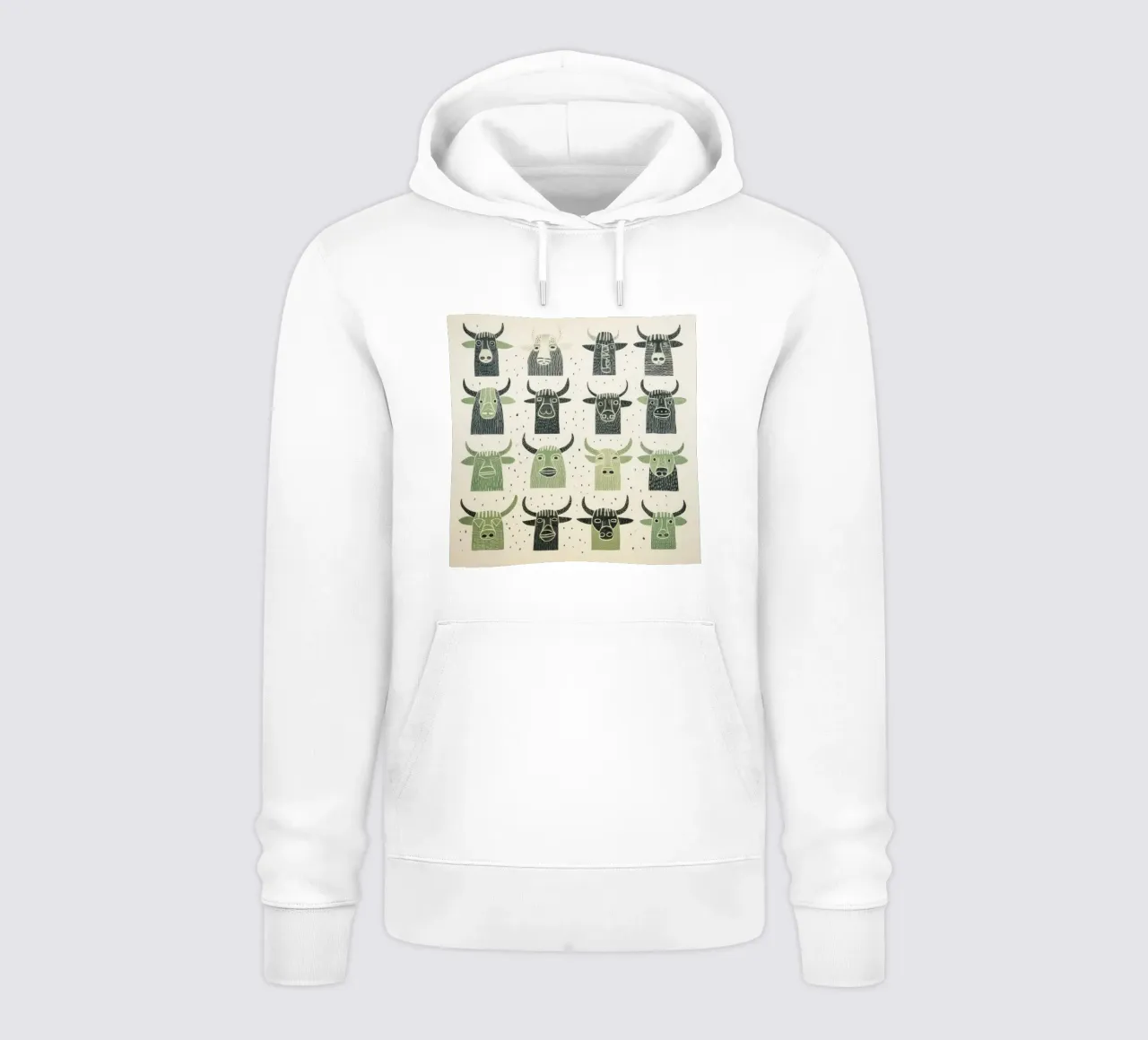 Yak verdi 1 felpa con cappuccio da Minimal Animal Art