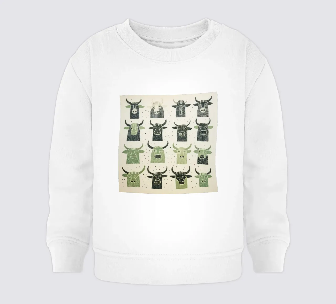 Yak verdi 1 felpa neonato da Minimal Animal Art