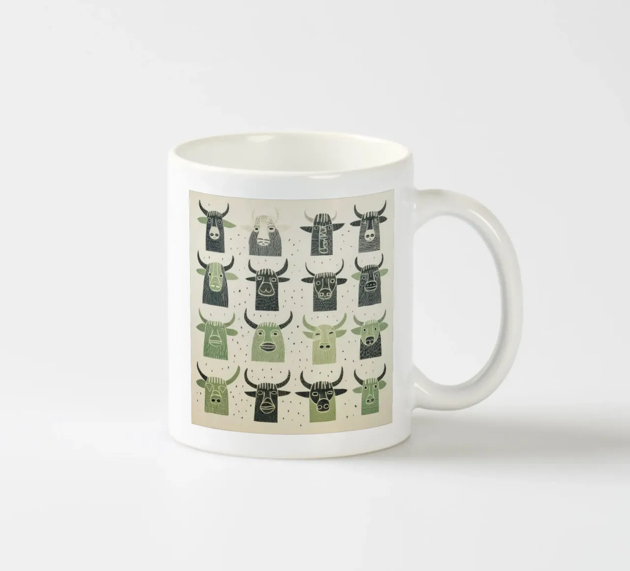 Yak verdi 1 tazza in ceramica da Minimal Animal Art