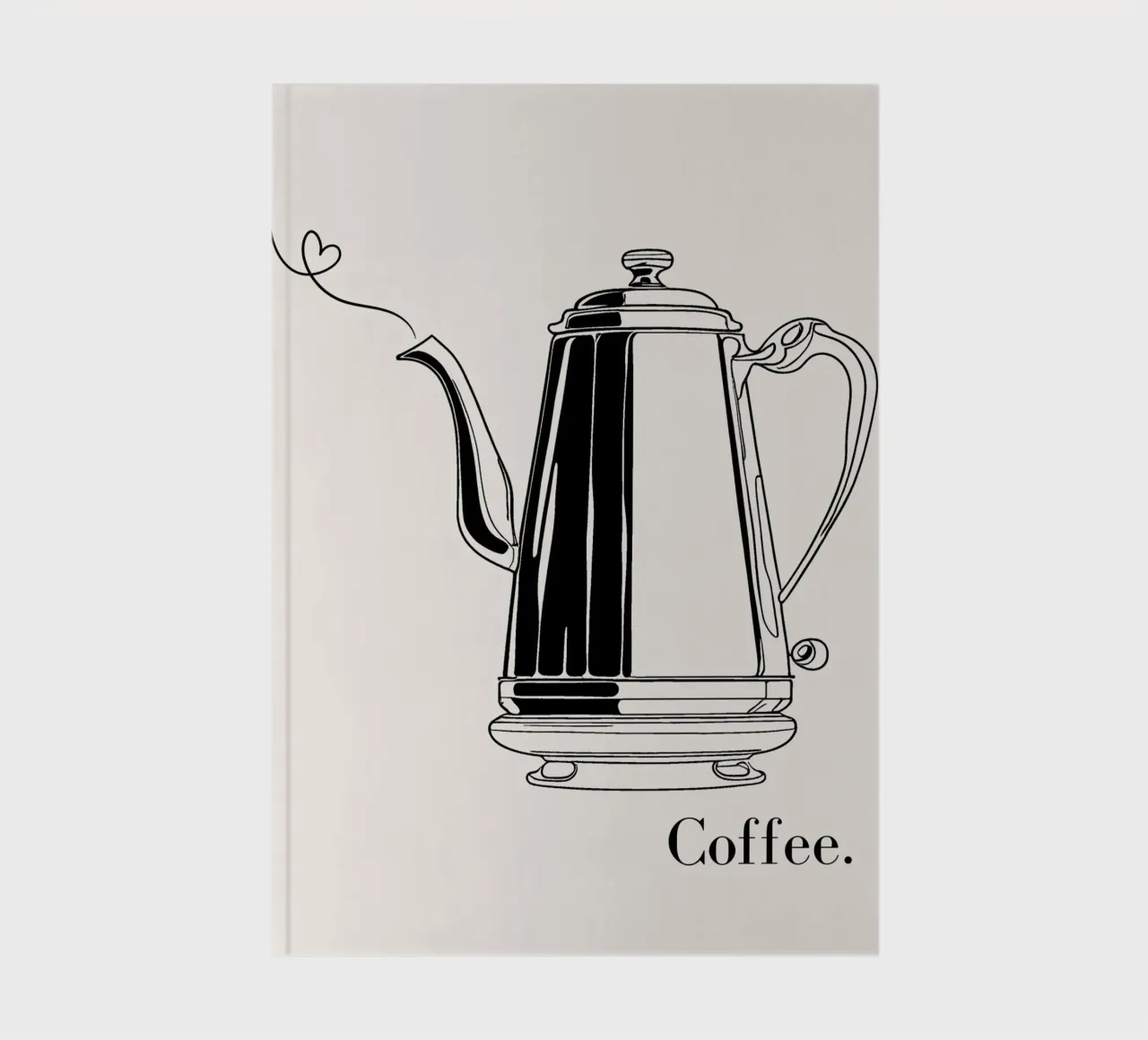 Kaffeekanne Liebe notebook by designsbysophia