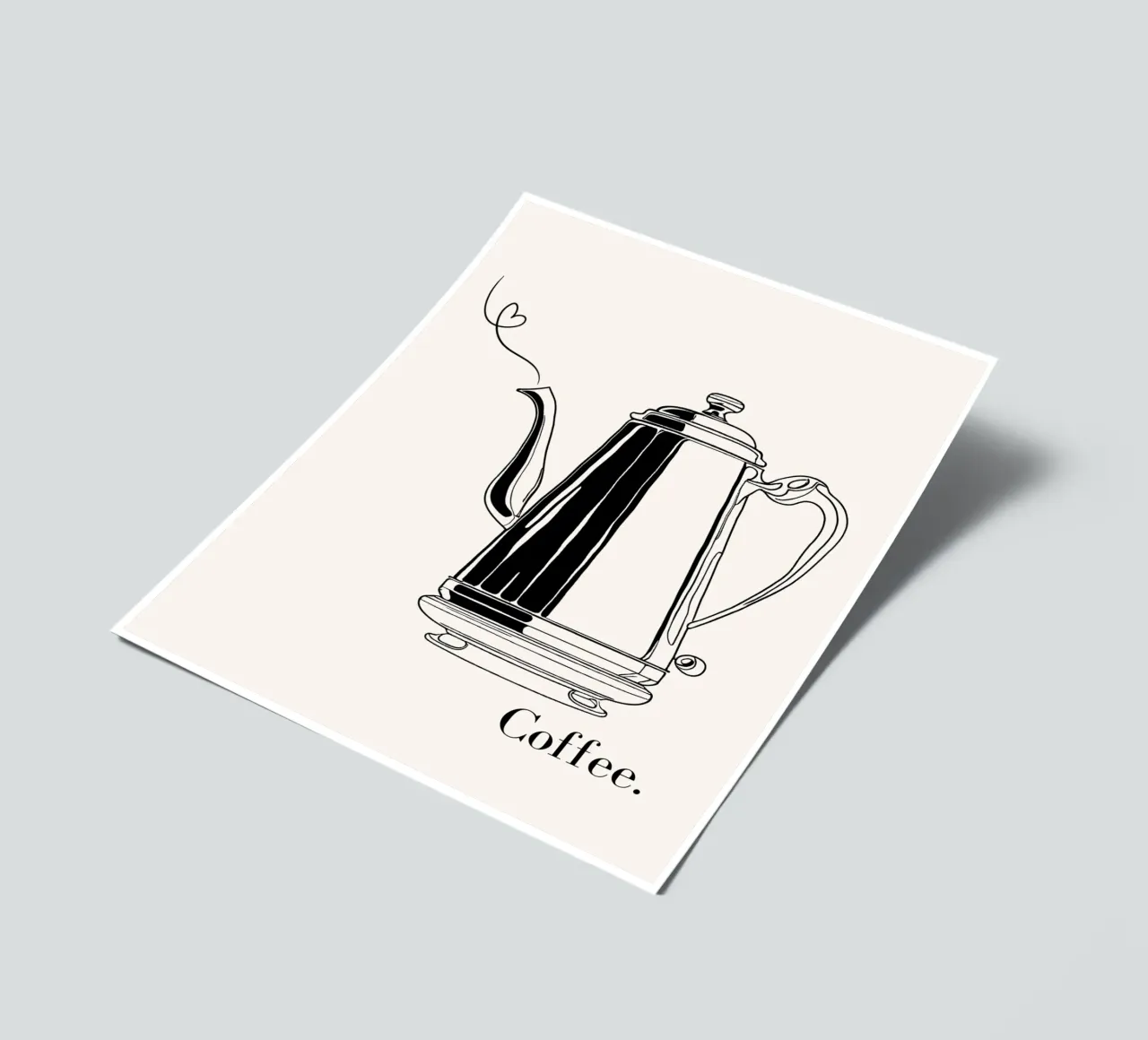 Kaffeekanne Liebe Stickerbogen von designsbysophia