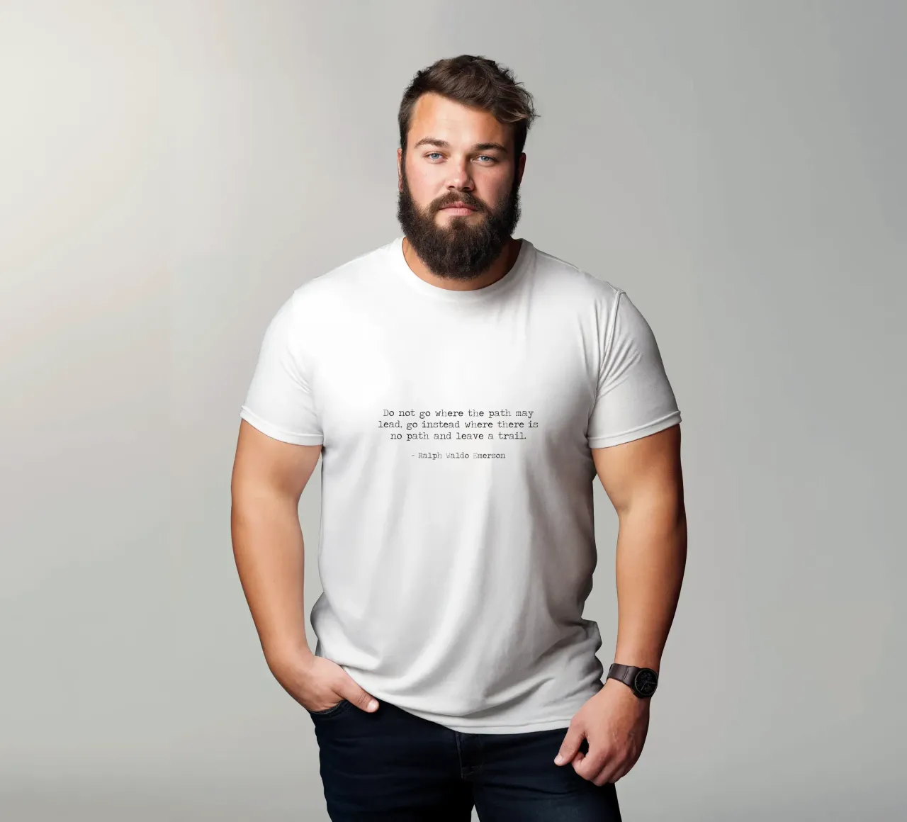 Do Not Go Where The Path May Lead Ralph Waldo Emerson t-shirt by Summer Soul Co. - Quotes