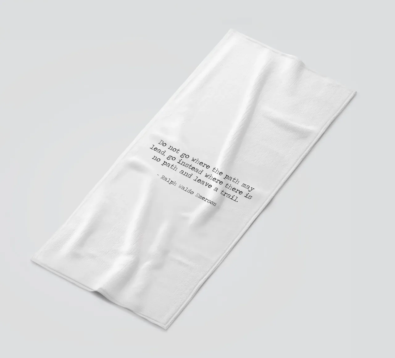 Do Not Go Where The Path May Lead Ralph Waldo Emerson beach towel by Summer Soul Co. - Quotes