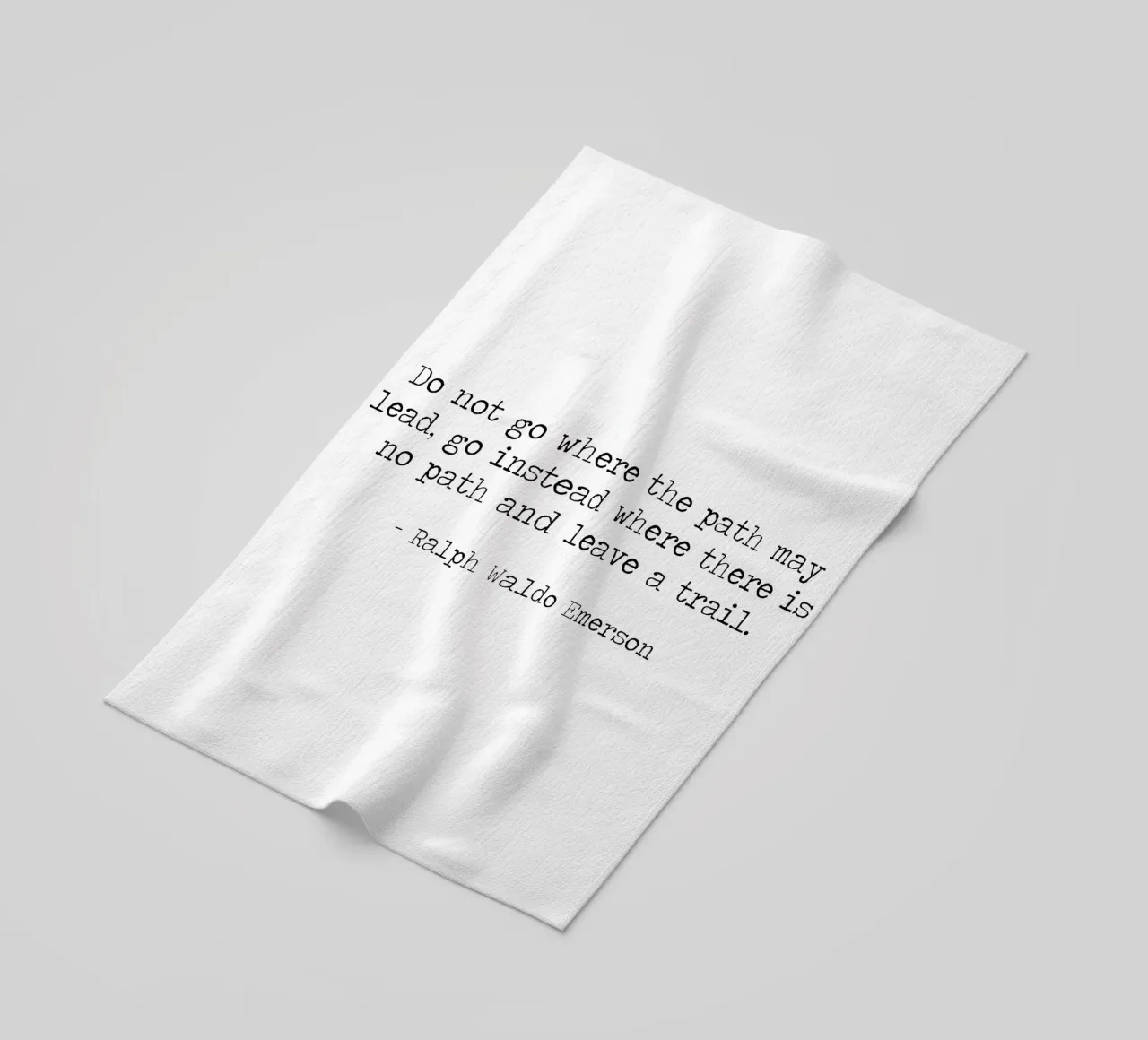 Do Not Go Where The Path May Lead Ralph Waldo Emerson beach towel by Summer Soul Co. - Quotes