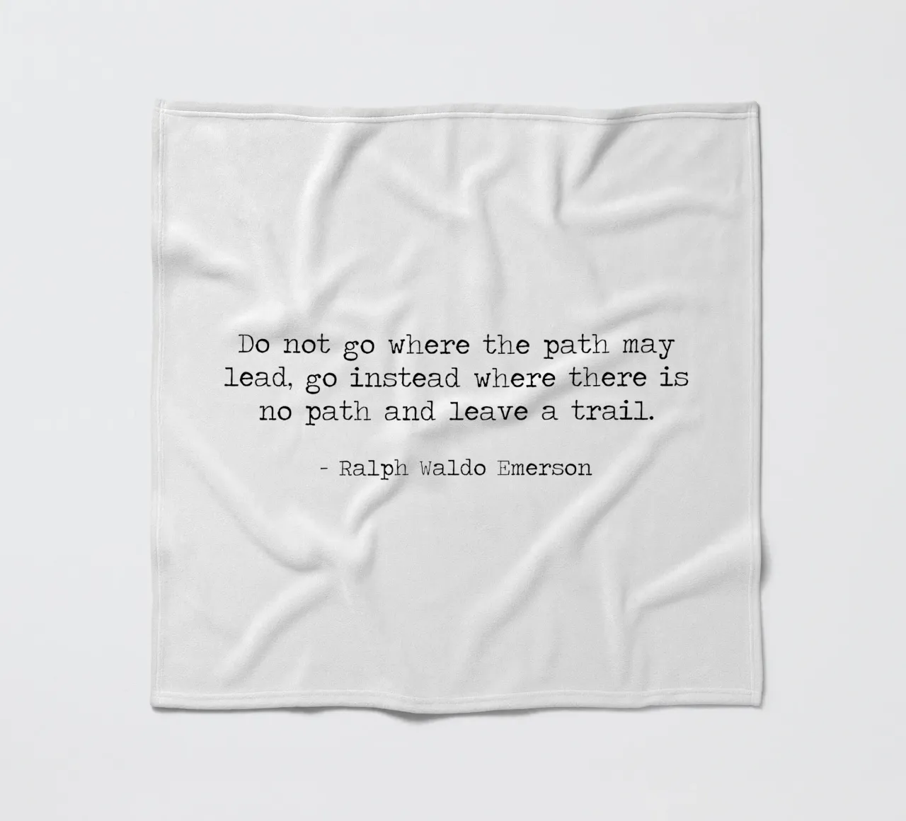 Do Not Go Where The Path May Lead Ralph Waldo Emerson fleece blanket by Summer Soul Co. - Quotes