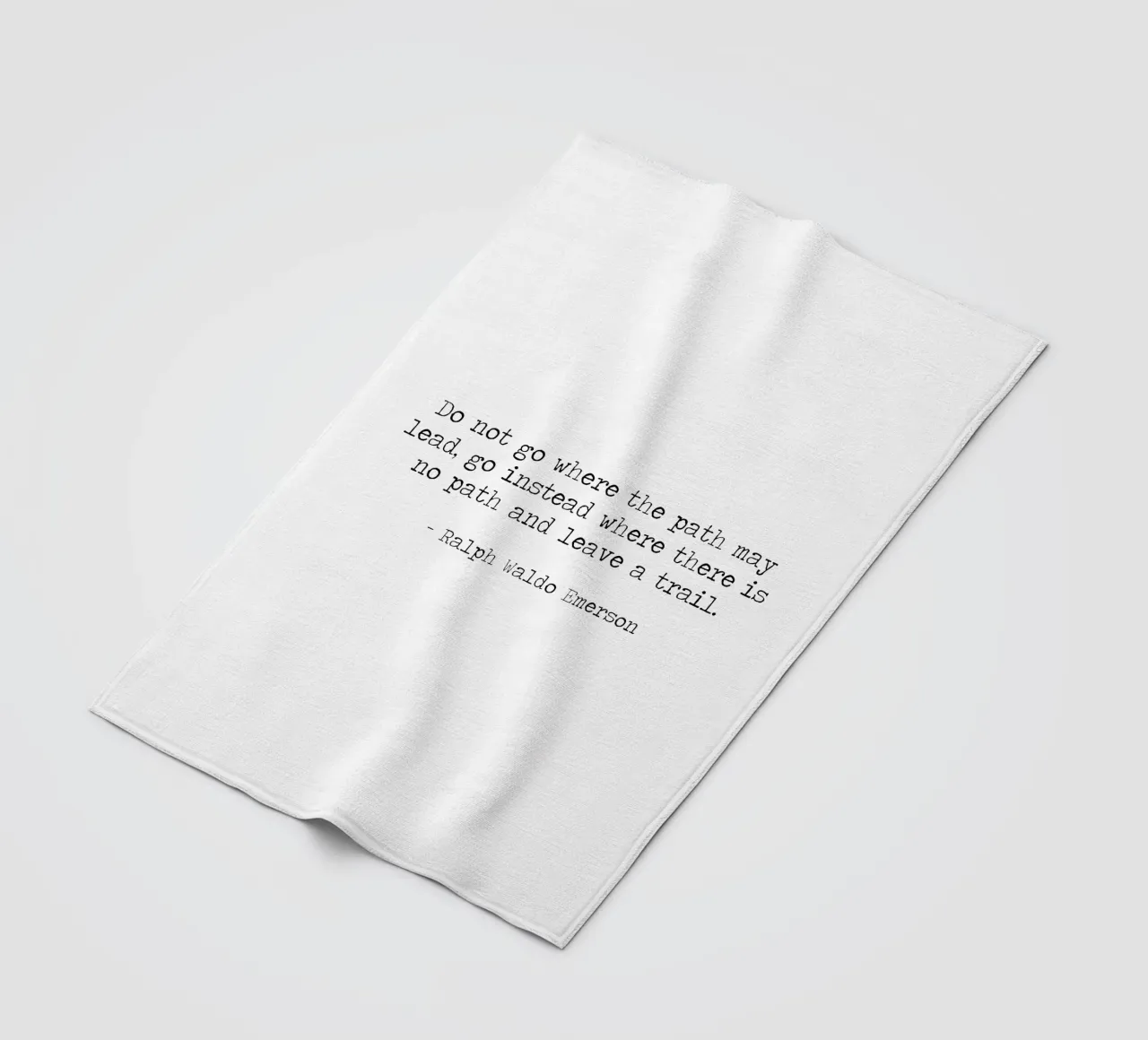 Do Not Go Where The Path May Lead Ralph Waldo Emerson fleece blanket by Summer Soul Co. - Quotes