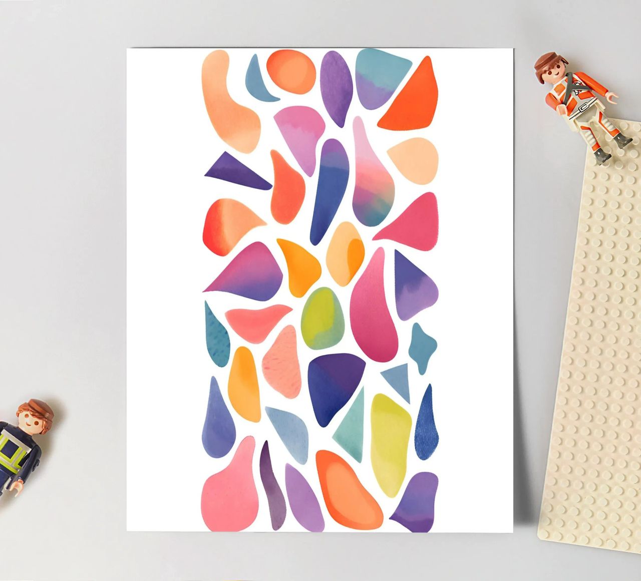 Bunte Kleckse Stickerbogen von designsbysophia