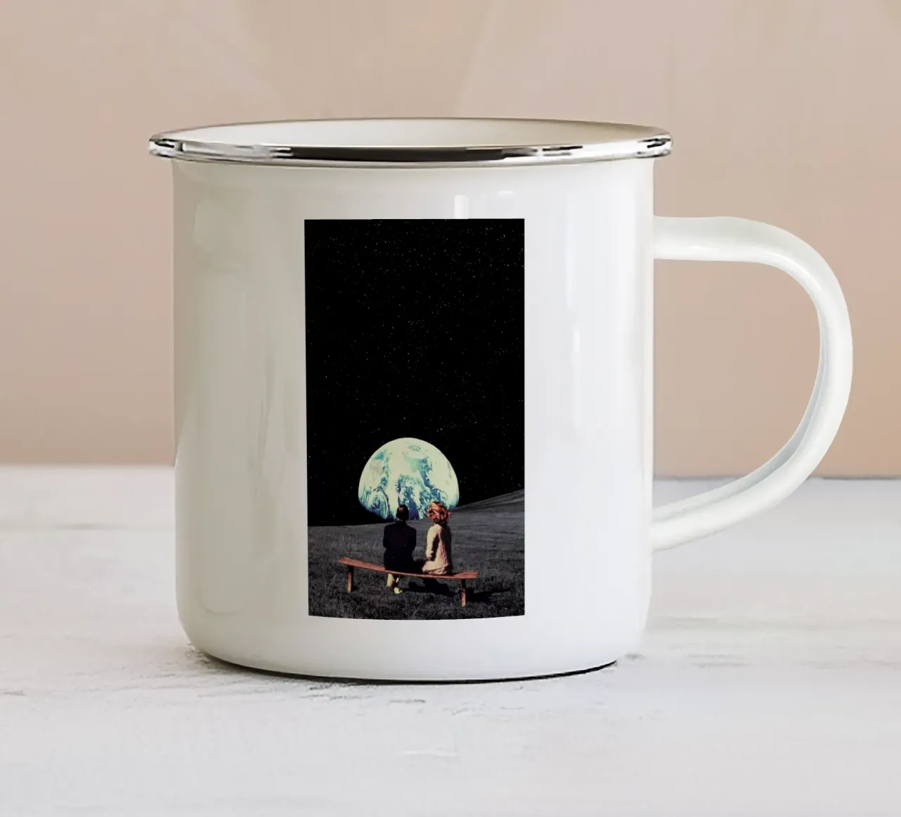 We Used to Live There enamel mug by Frank Moth