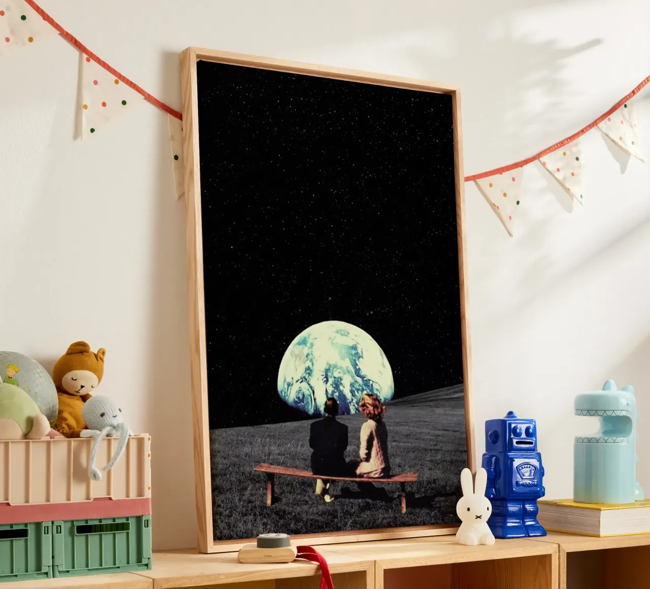 We Used to Live There canvas met Baklijst van Frank Moth