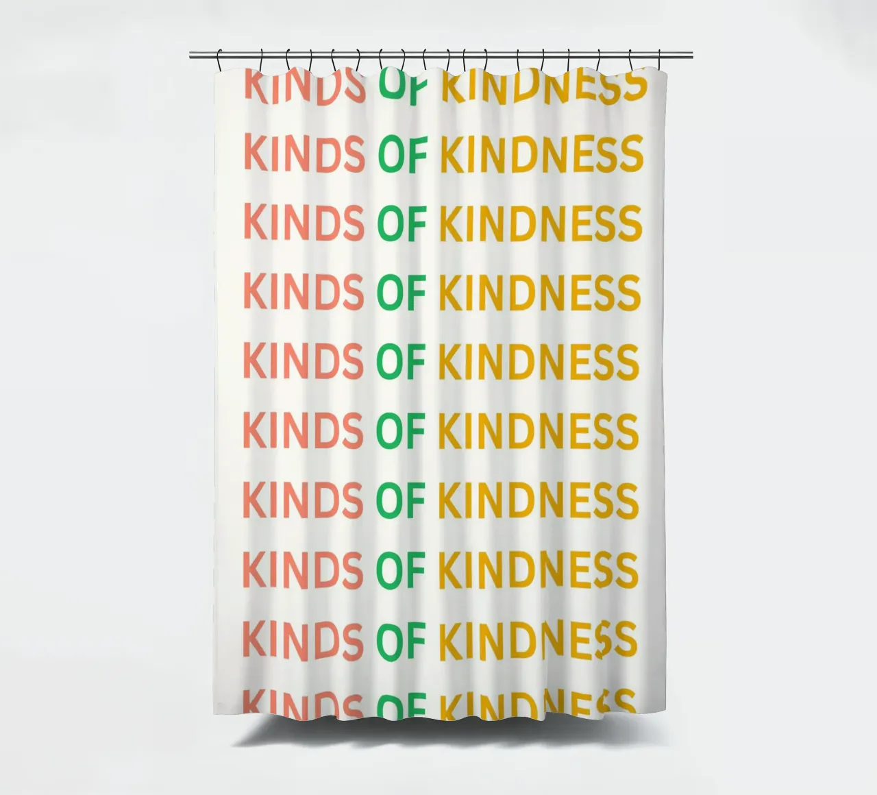 Kinds of Kindness shower curtain by designsbysophia