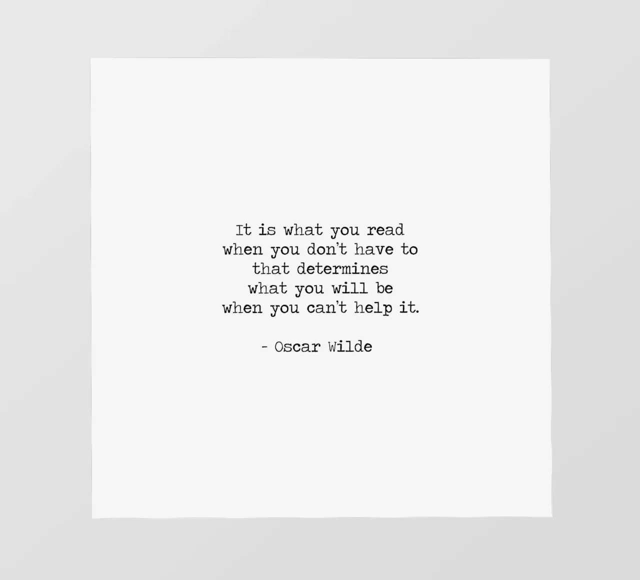 What you read defines you - Oscar Wilde Reading Book Quote lámina retroiluminada de Summer Soul Co. - Quotes