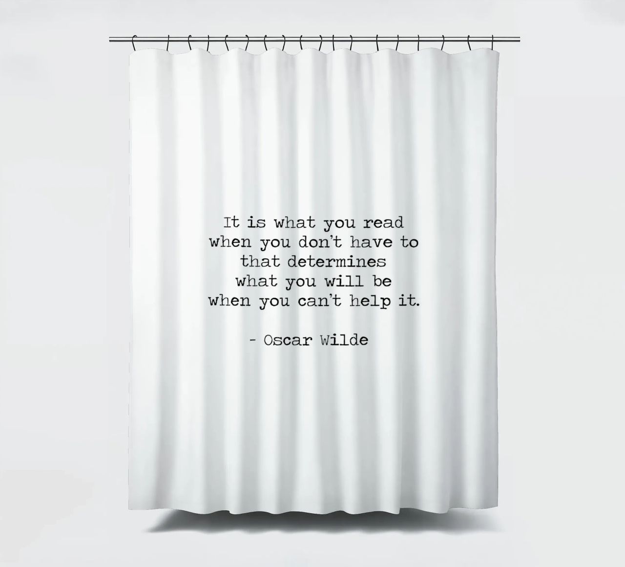 What you read defines you - Oscar Wilde Reading Book Quote tenda da doccia da Summer Soul Co. - Quotes