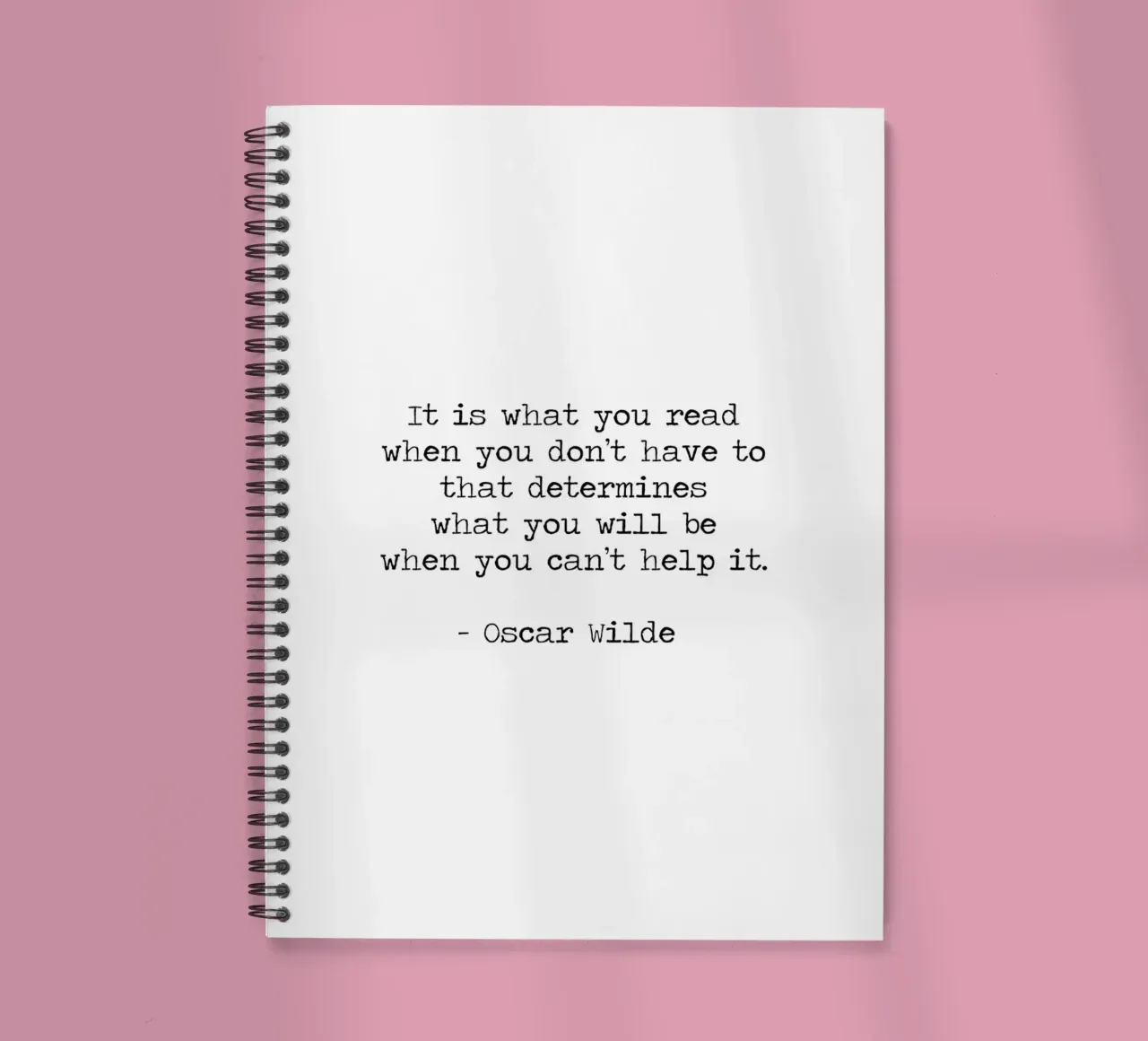 What you read defines you - Oscar Wilde Reading Book Quote spiral notebook by Summer Soul Co. - Quotes