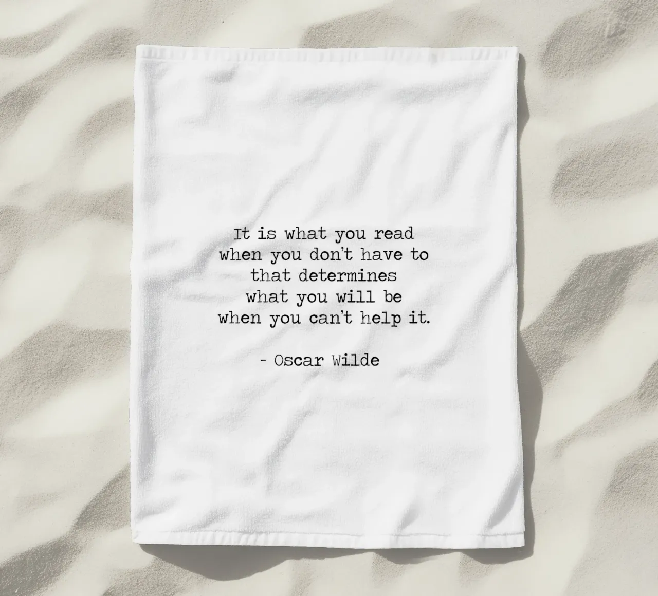 What you read defines you - Oscar Wilde Reading Book Quote Strandtuch von Summer Soul Co. - Quotes