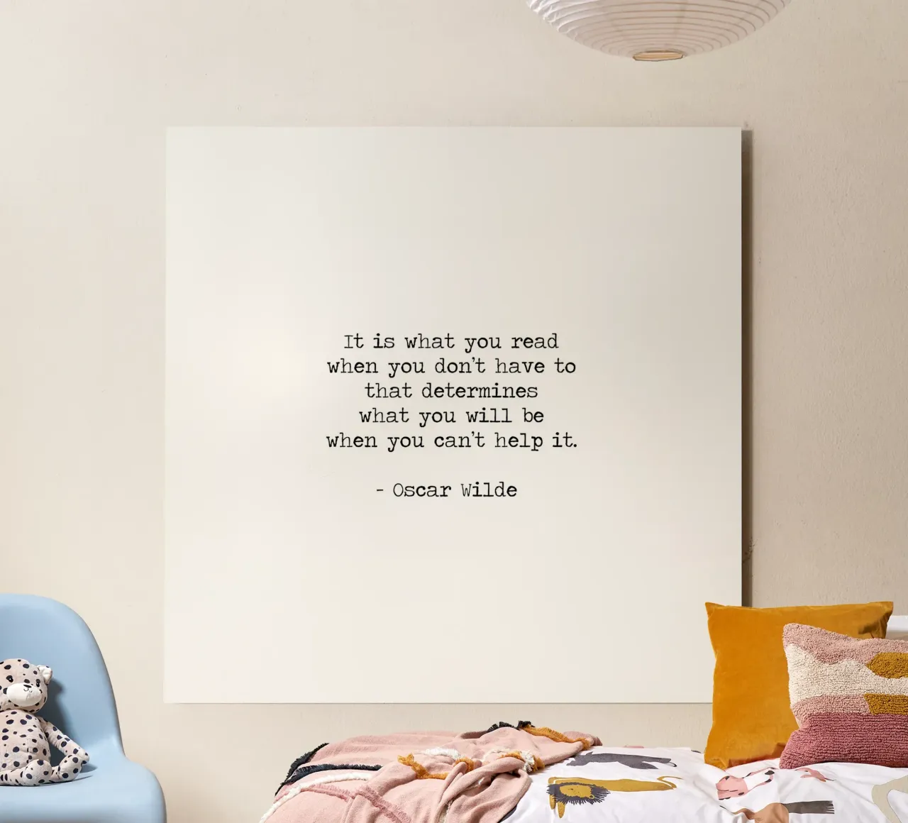 What you read defines you - Oscar Wilde Reading Book Quote pannello forex da Summer Soul Co. - Quotes