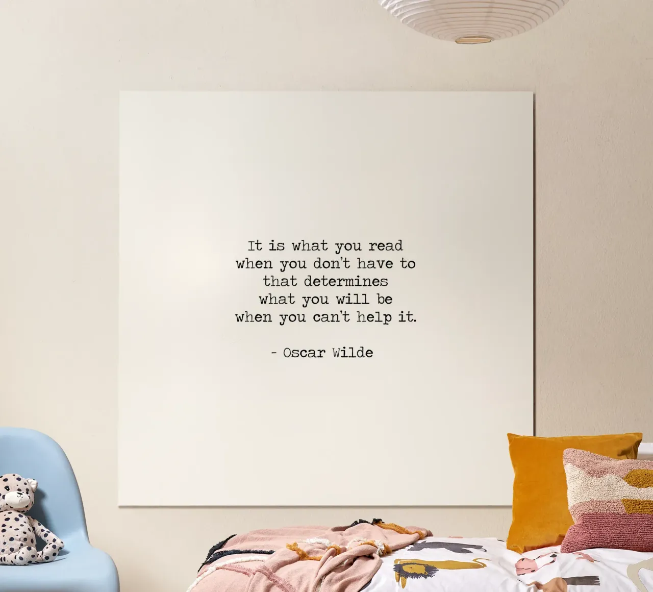 What you read defines you - Oscar Wilde Reading Book Quote Poster von Summer Soul Co. - Quotes