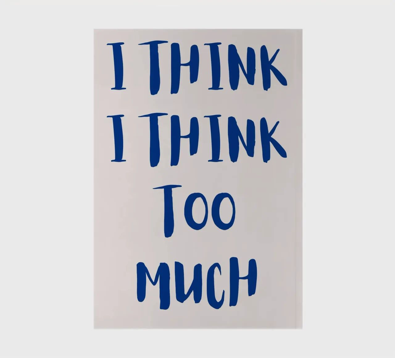I think I think too much notebook by designsbysophia