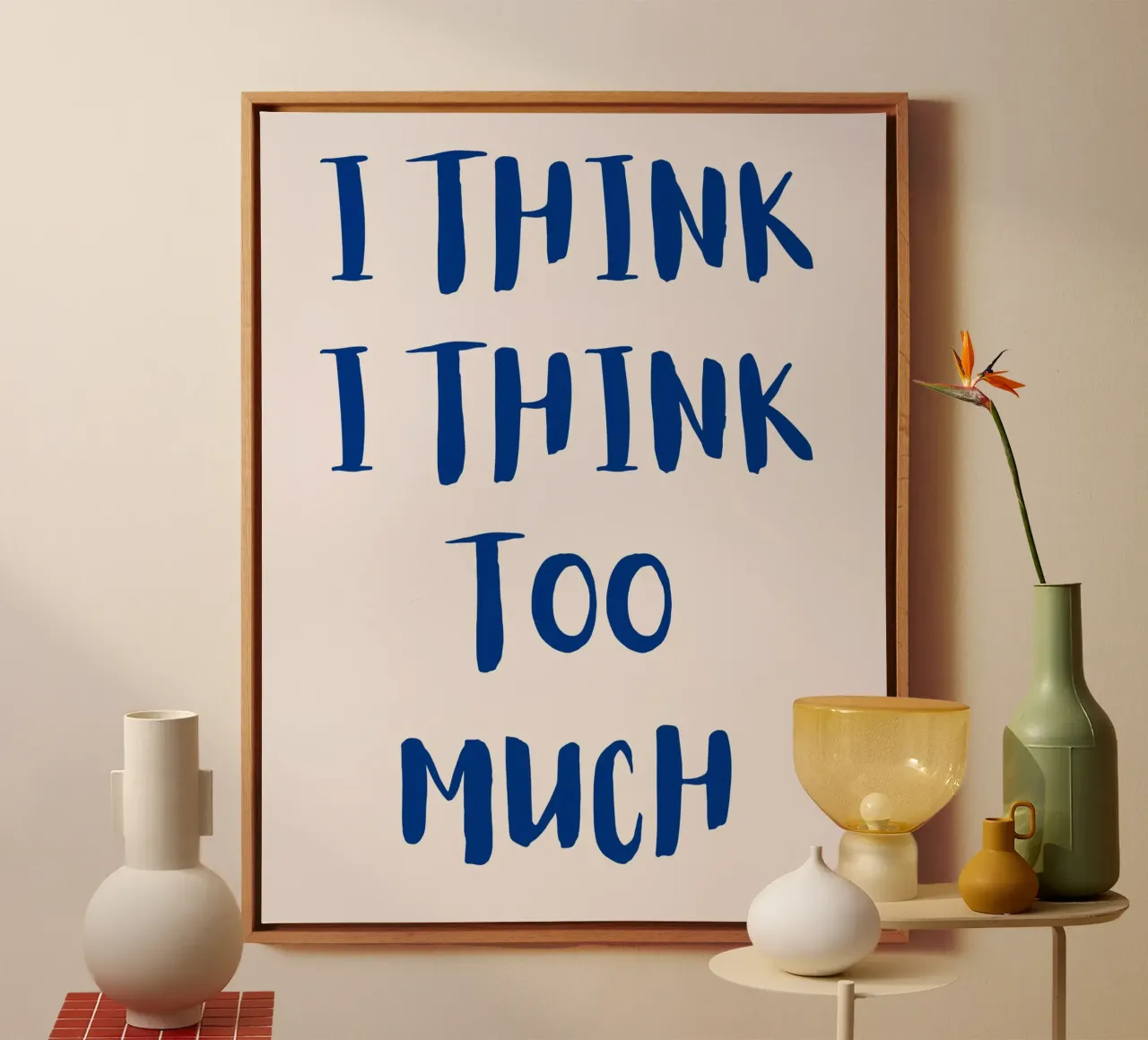 I think I think too much tela con Cornice a cassetta da designsbysophia