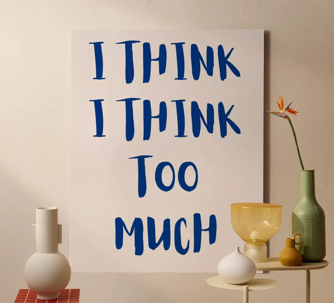 I think I think too much tela con Cornice a cassetta da designsbysophia
