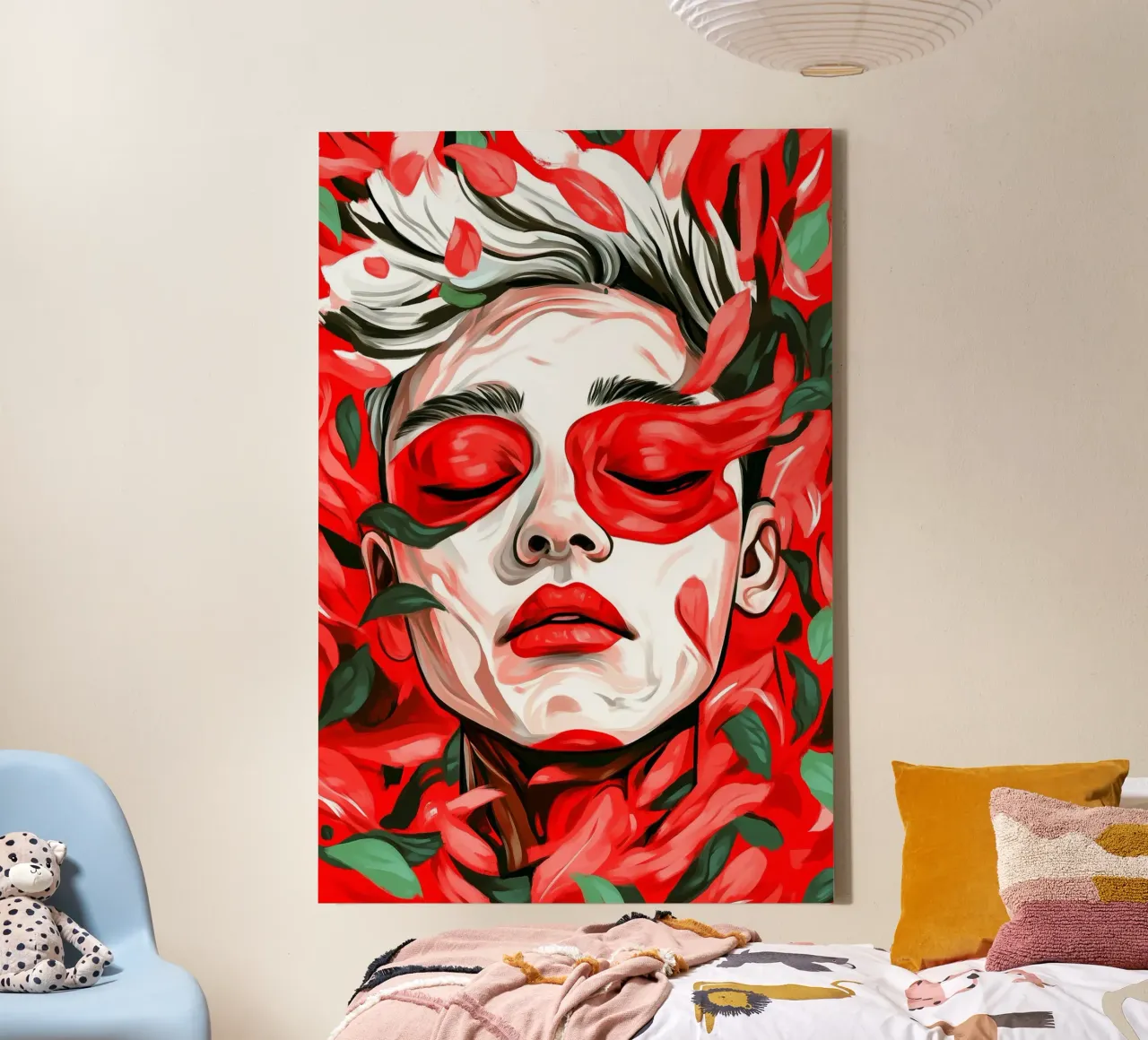 Sogni in fiore tela con Cornice a cassetta da melipo-art