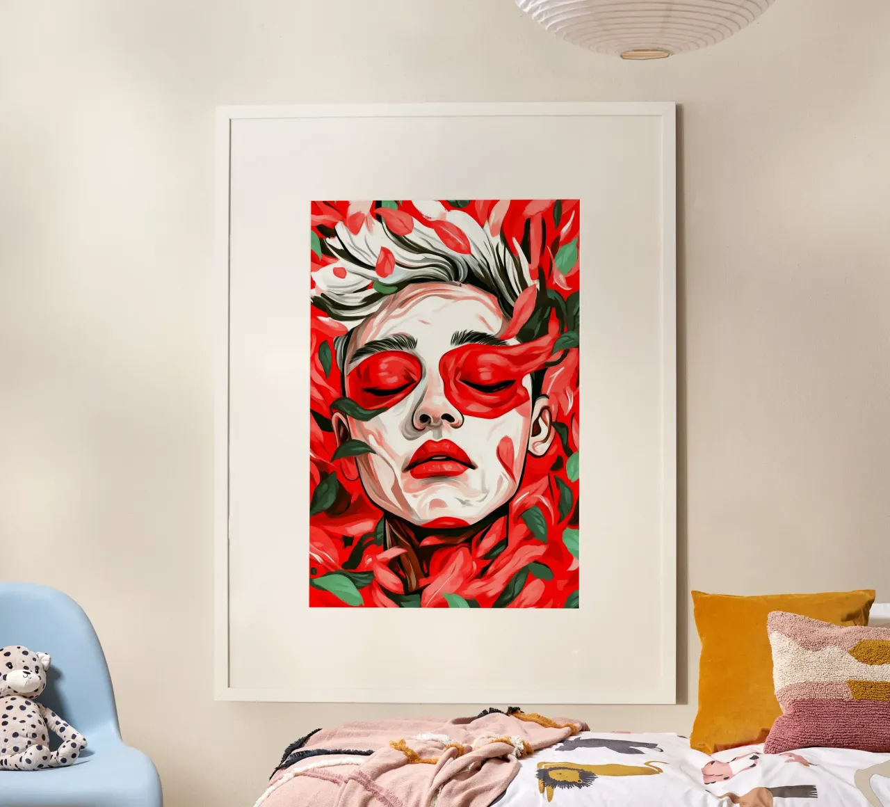 Sogni in fiore poster con telaio in legno da melipo-art