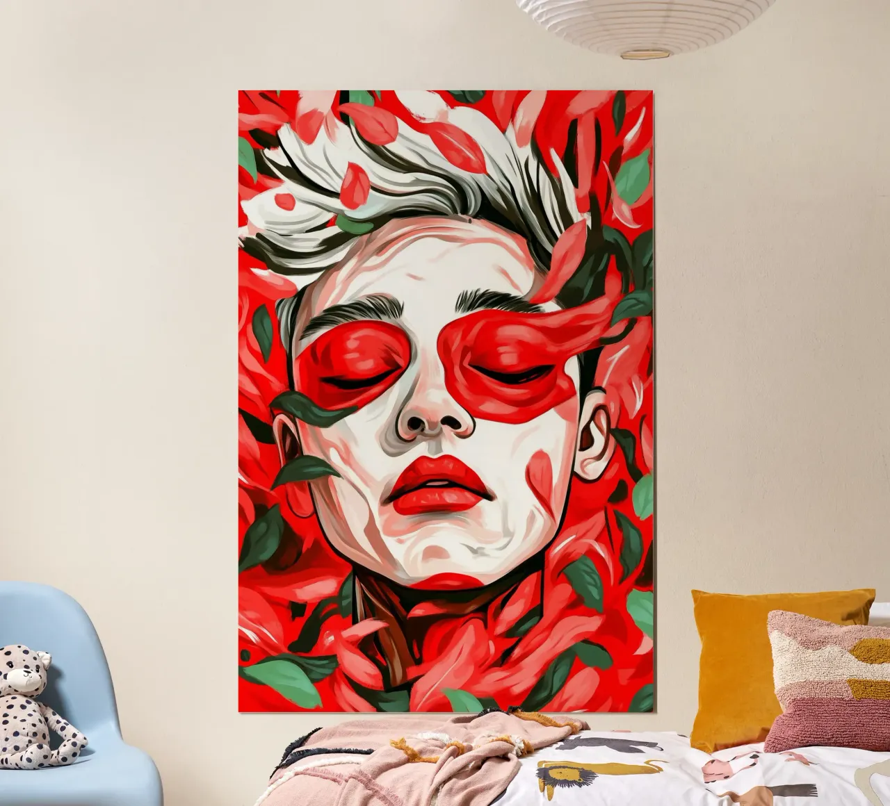 Sogni in fiore poster con telaio in legno da melipo-art