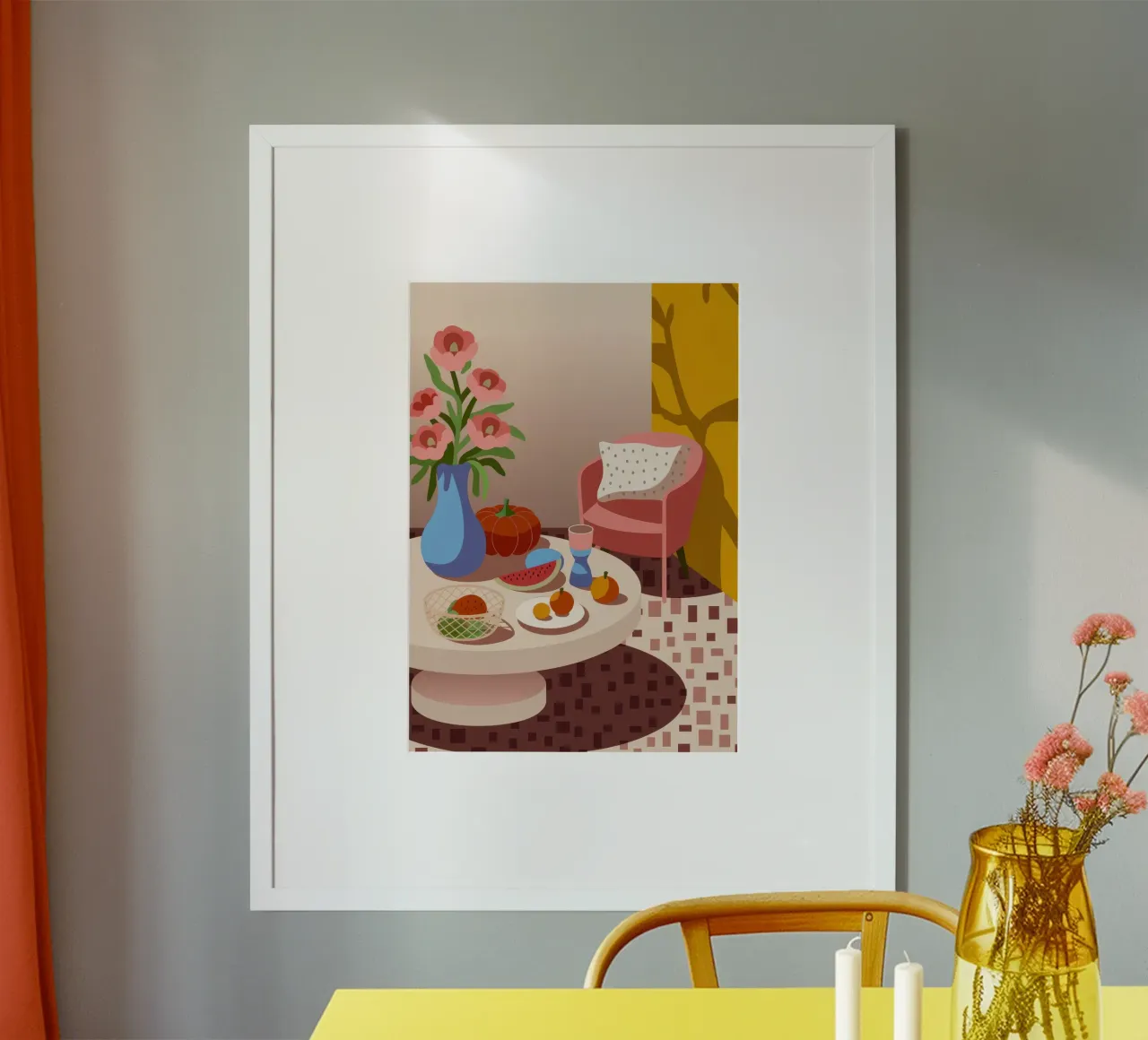 Colazione accogliente poster con telaio in plastica da Artie Shifa