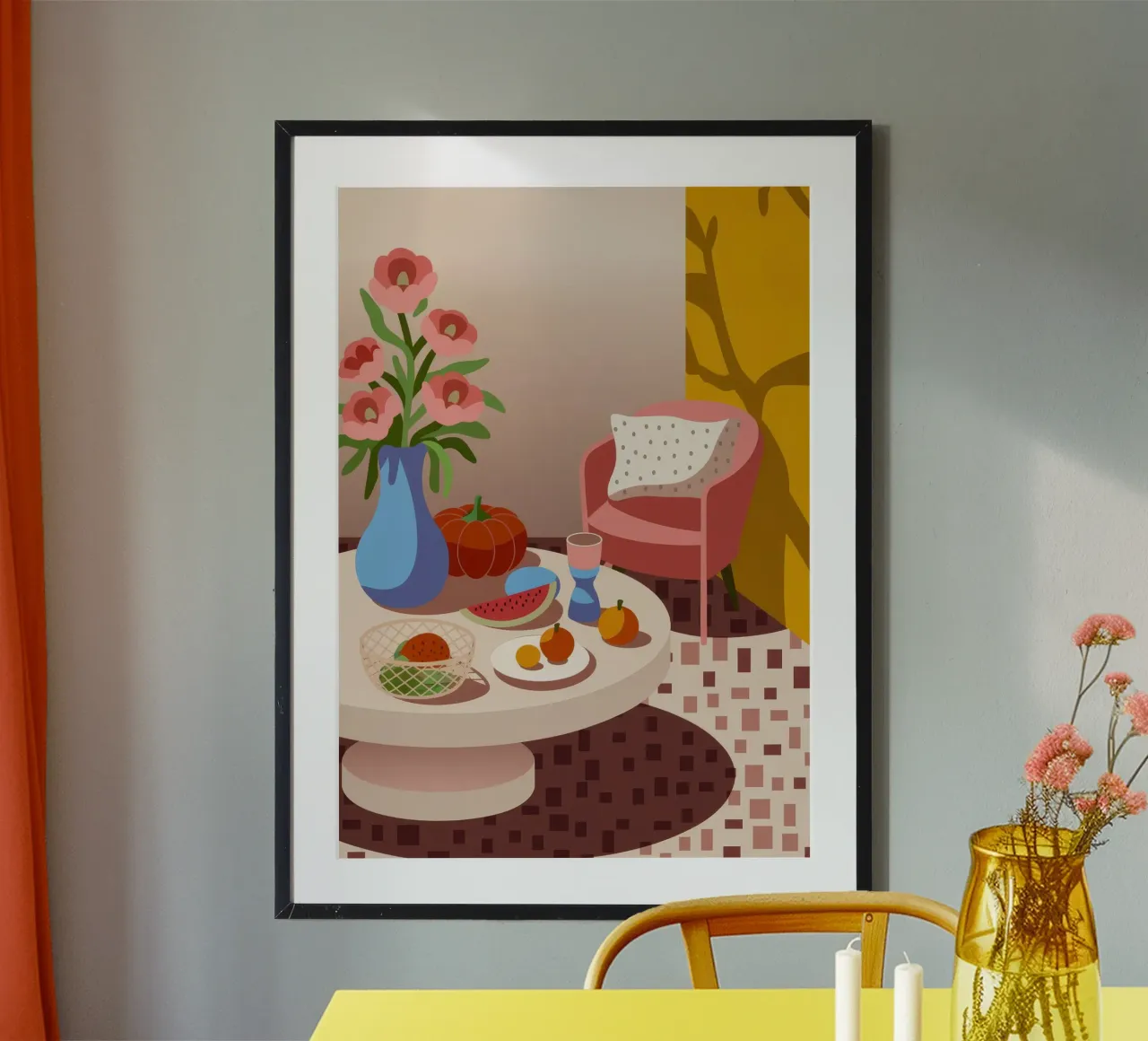 Colazione accogliente poster con telaio in plastica da Artie Shifa