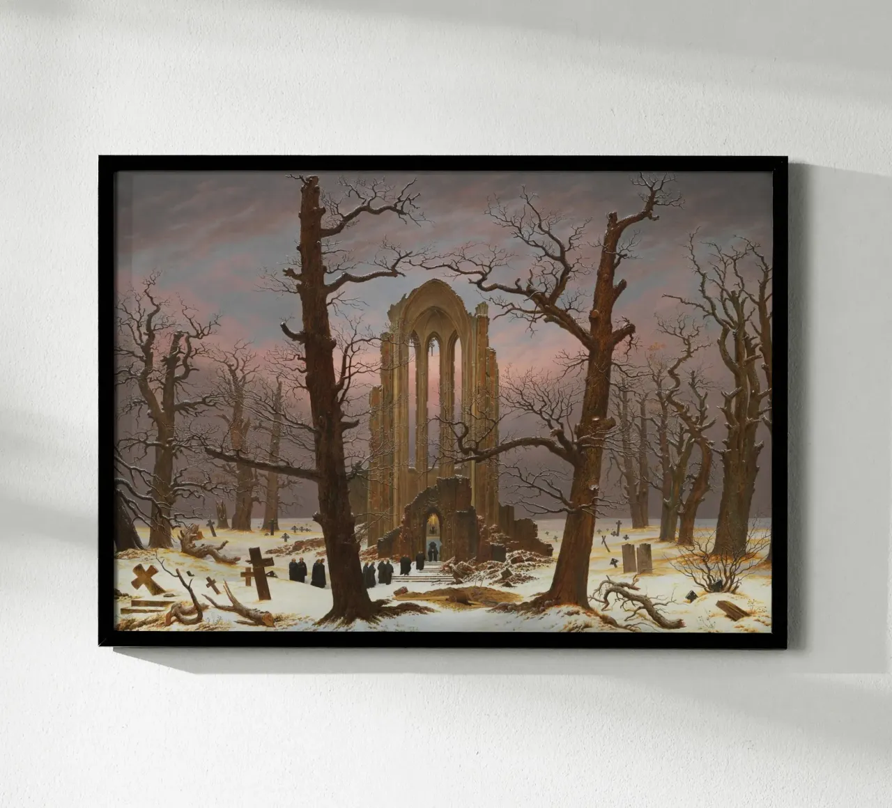 Caspar David Friedrich - Cimitero monastico innevato carta hahnemühle da Timeless Artworks
