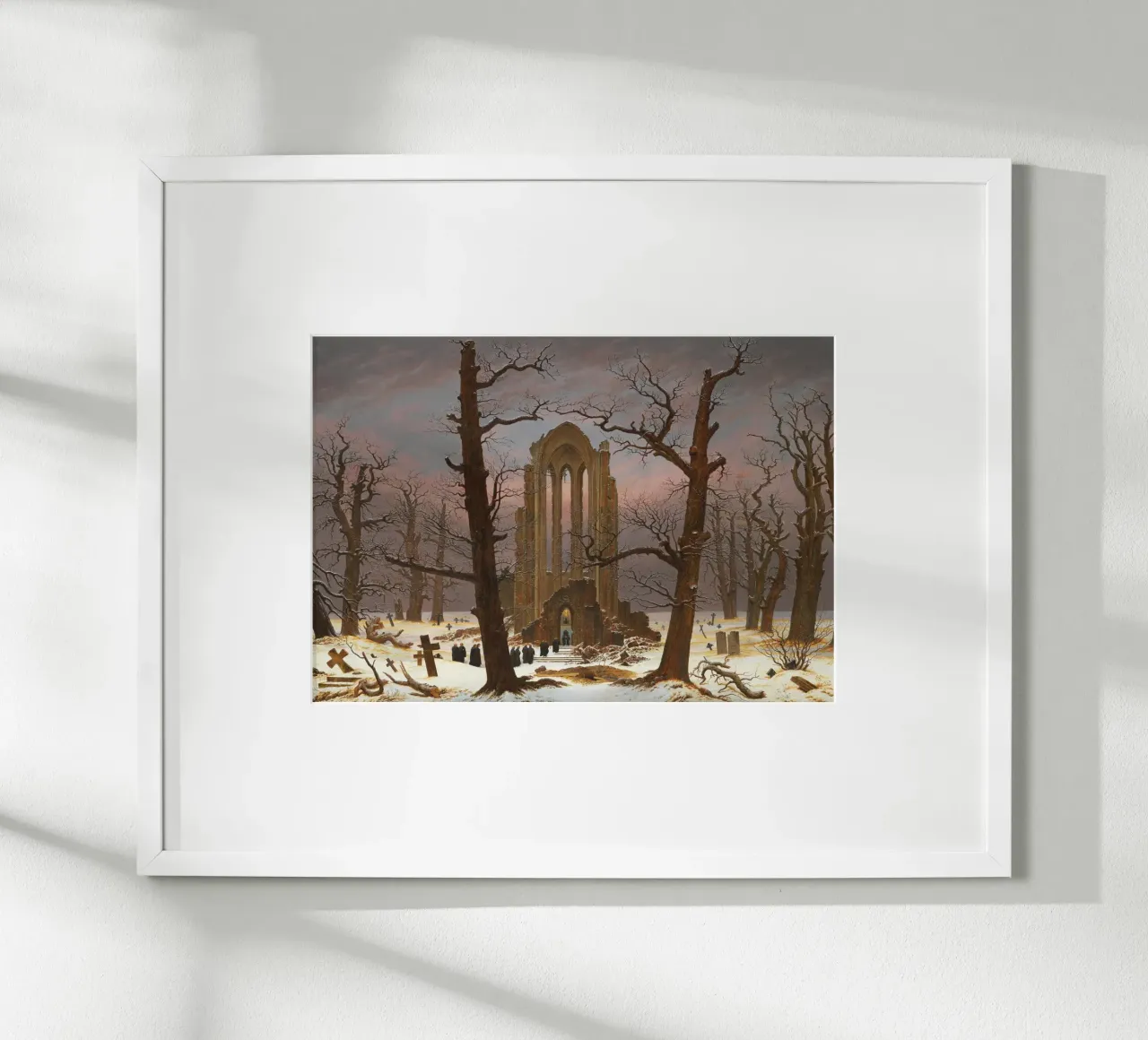 Caspar David Friedrich - Cimitero monastico innevato carta hahnemühle da Timeless Artworks