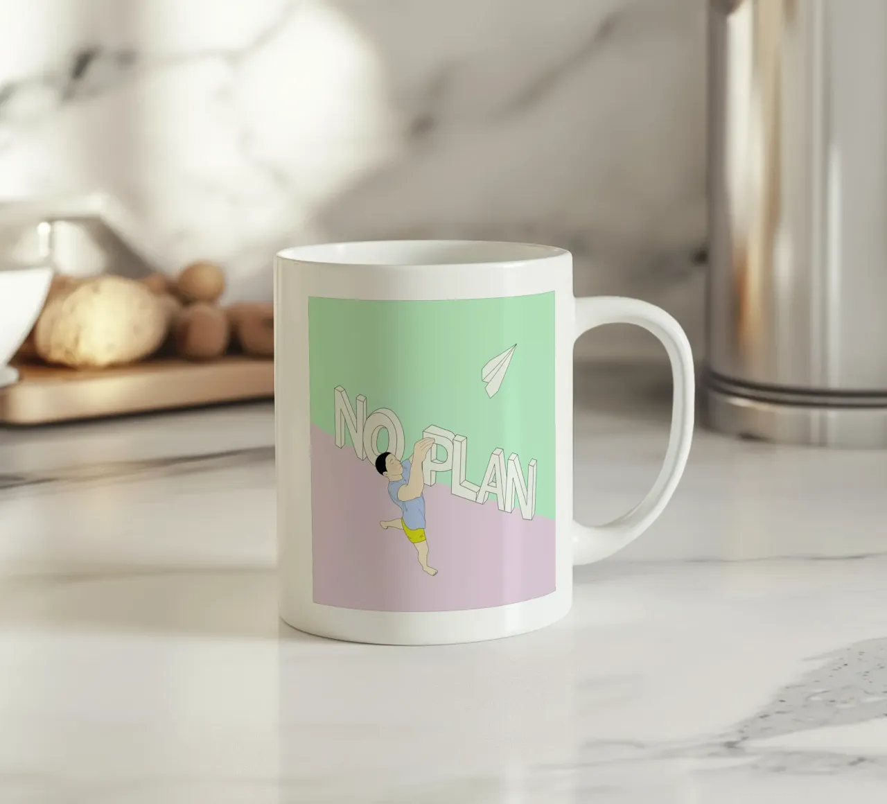 No Plan ceramic mug by Ruei