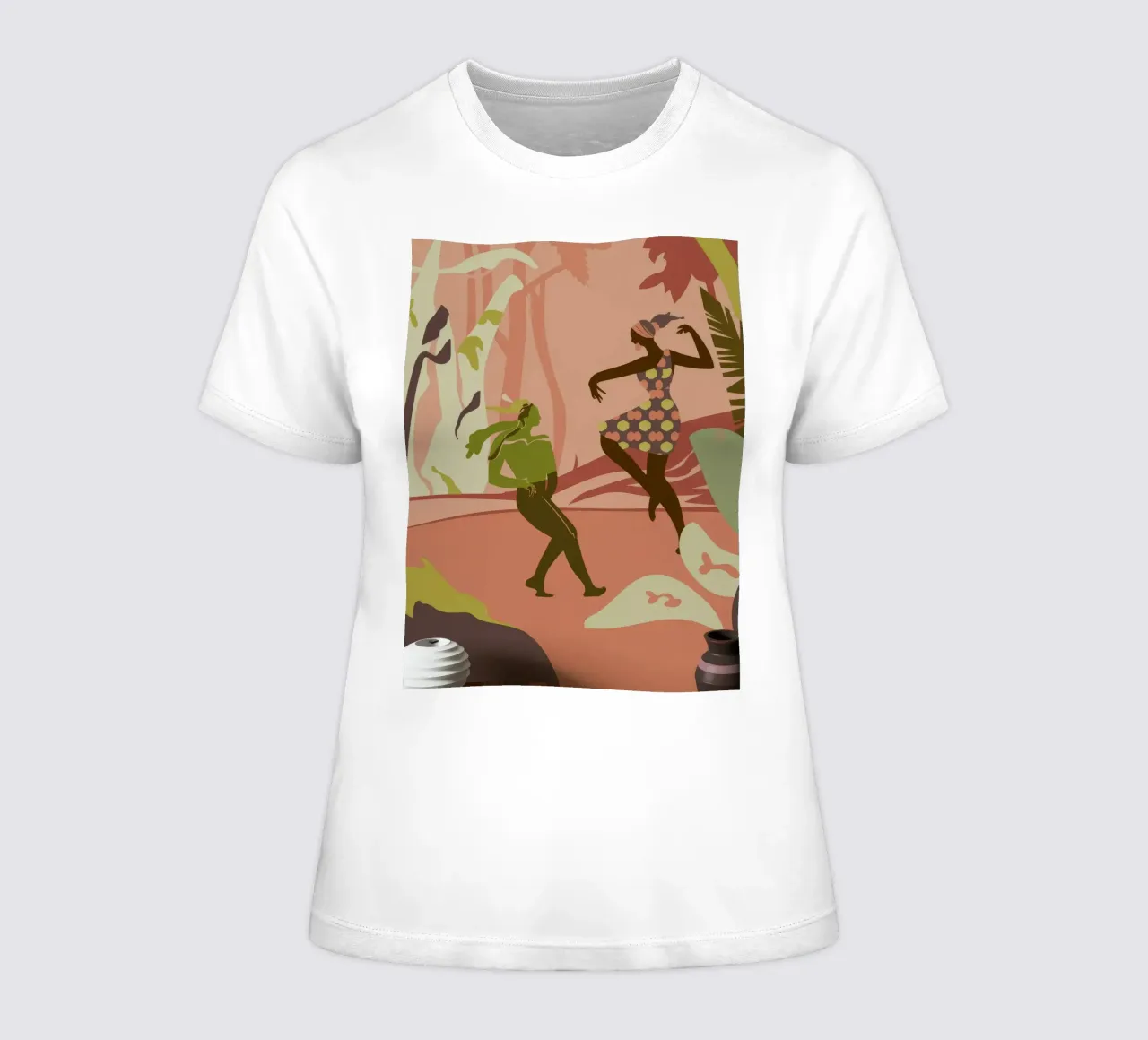 Dansende schaduwen dames t-shirt getailleerd van Artie Shifa