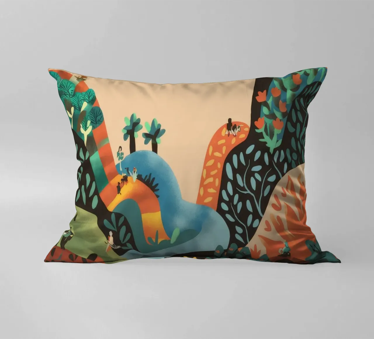 Dreamy Landscape decorative cushion by Artie Shifa