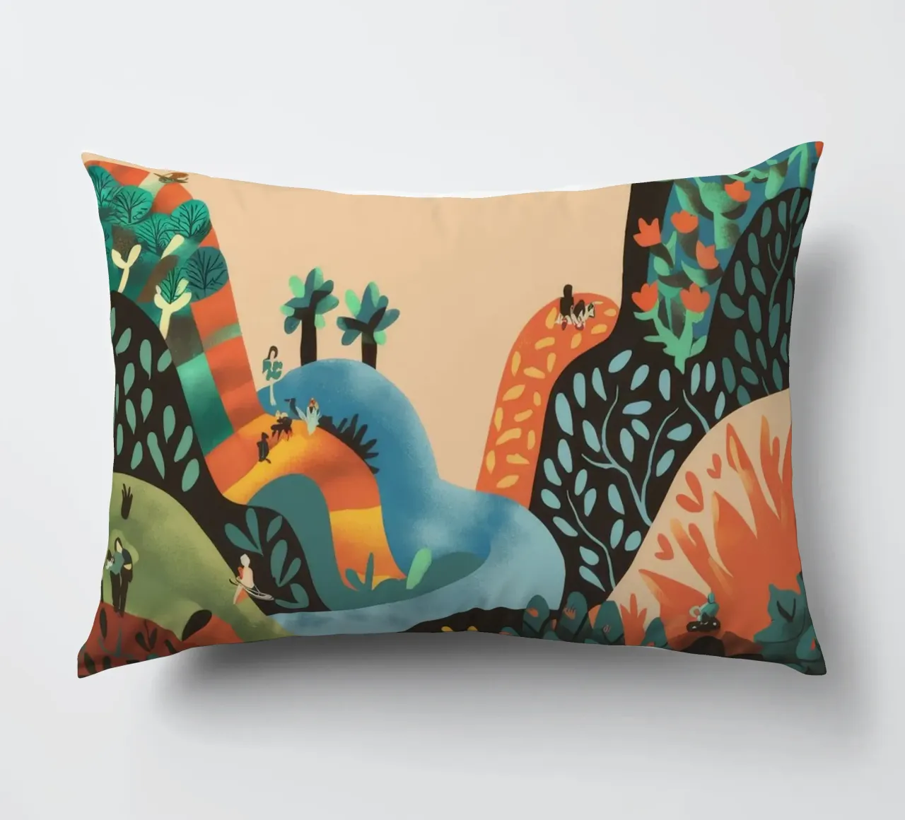 Dreamy Landscape decorative cushion by Artie Shifa