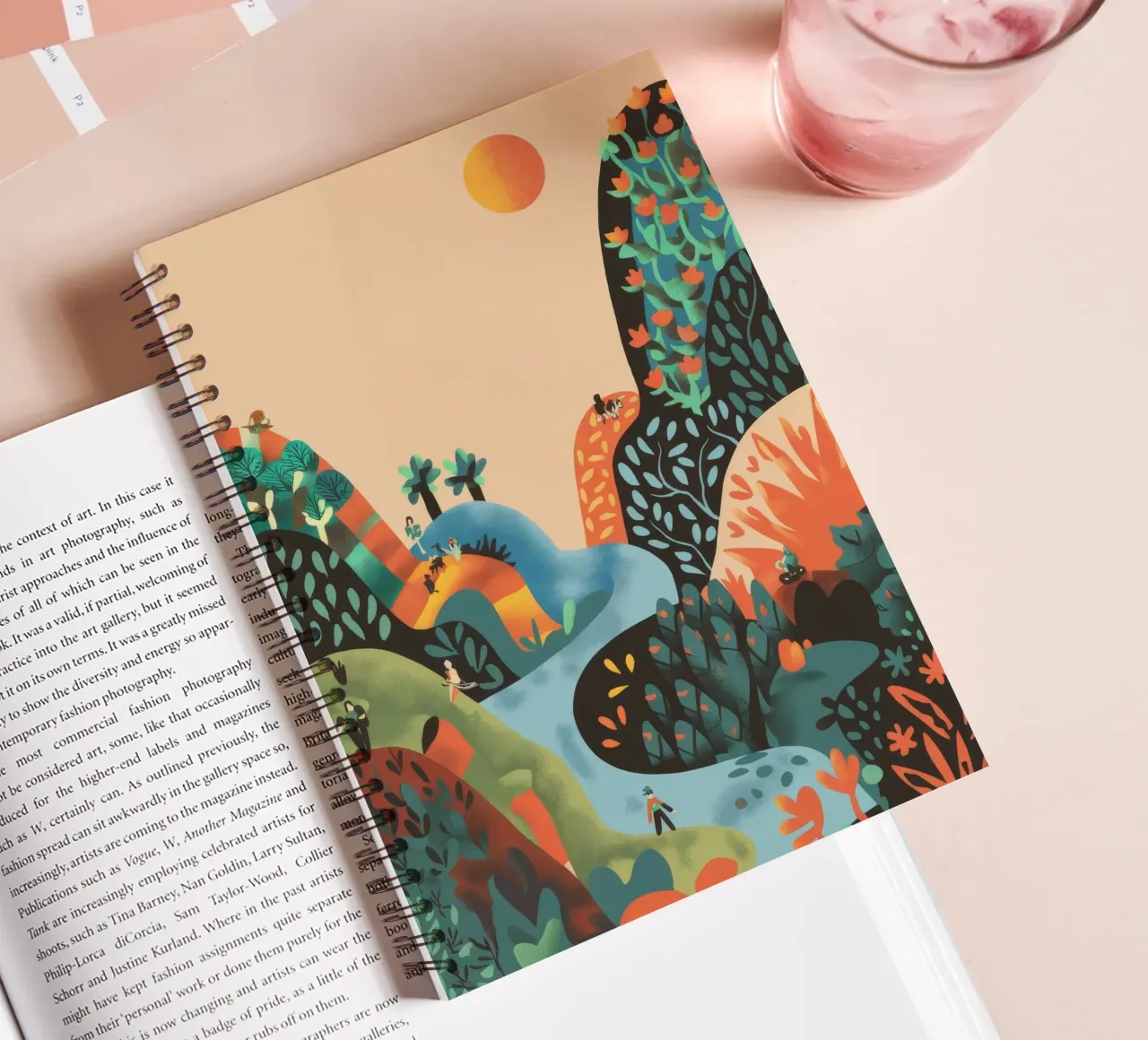 Dreamy Landscape spiral notebook by Artie Shifa