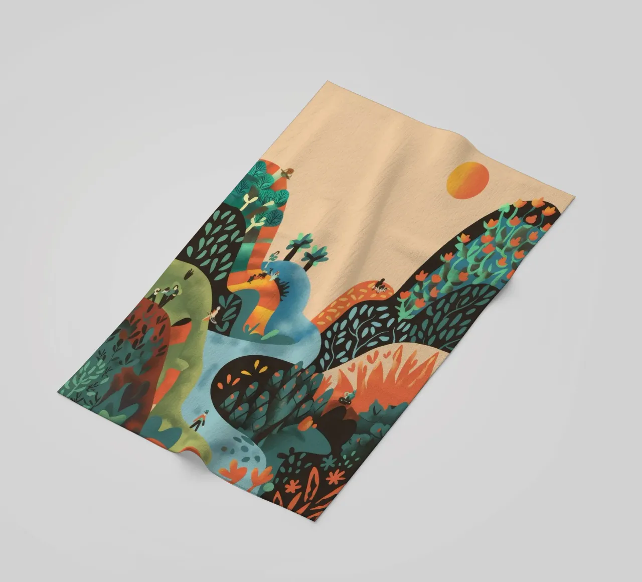 Dreamy Landscape beach towel by Artie Shifa