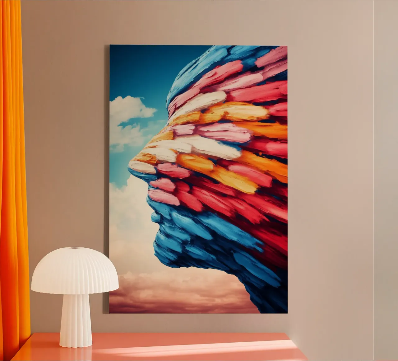 Wind der Veränderung Leinwand mit Schattenfugenrahmen von melipo-art