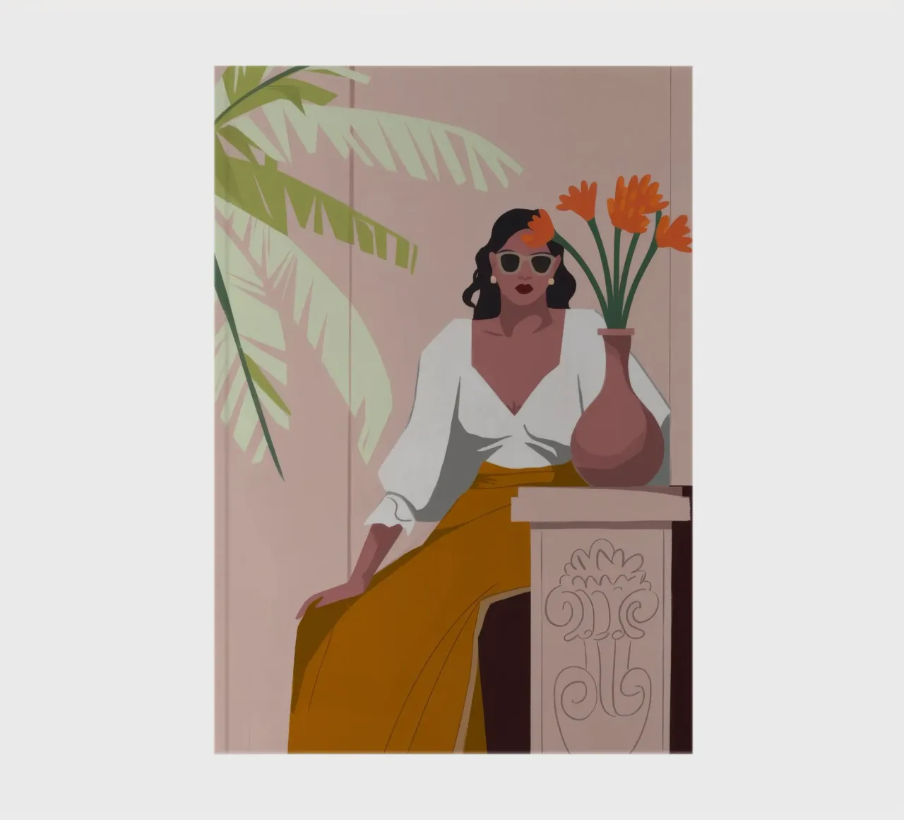 Elegant Contemplation notebook by Artie Shifa