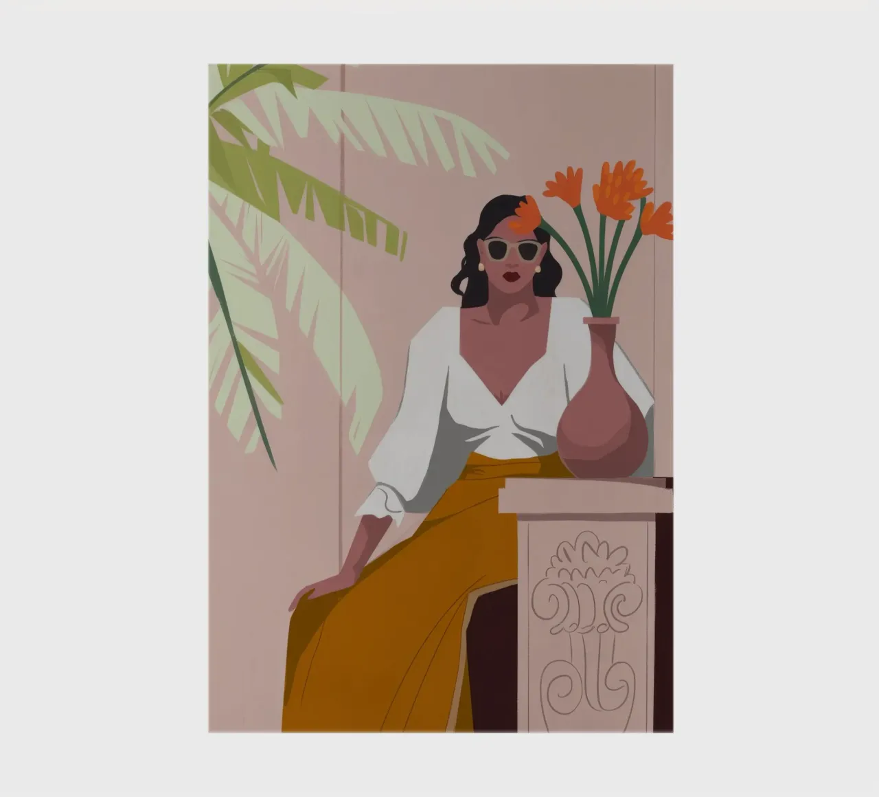Elegant Contemplation notebook by Artie Shifa