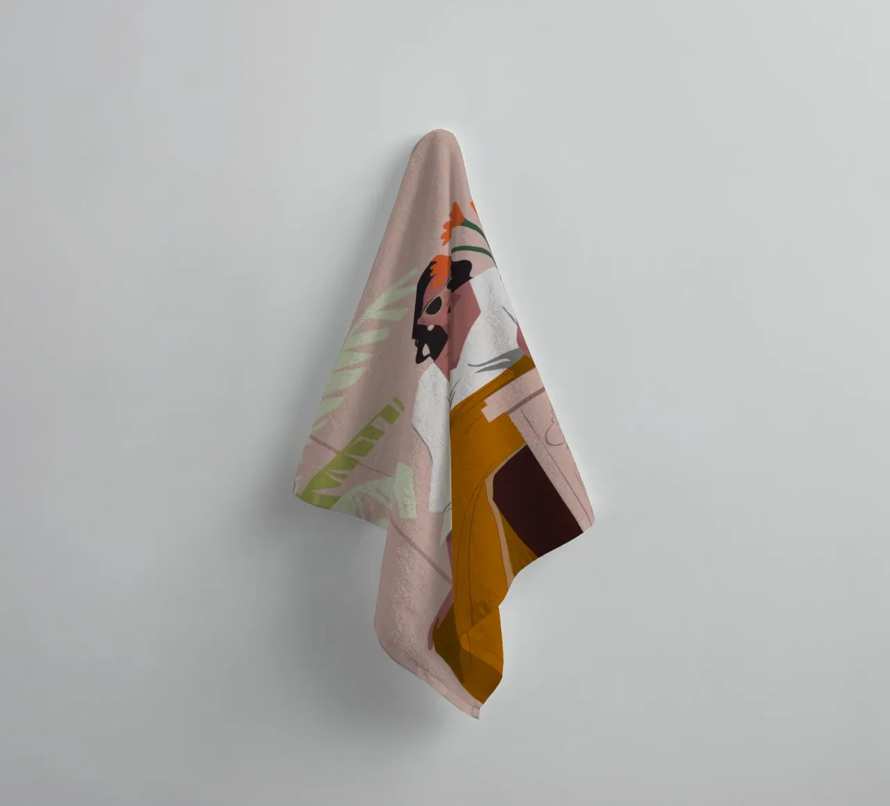 Elegant Contemplation towel by Artie Shifa