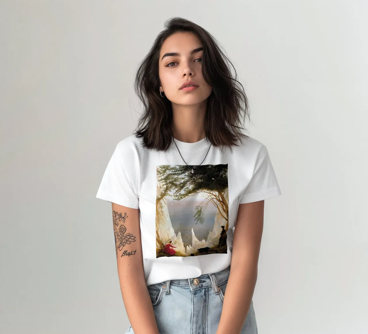Caspar David Friedrich - Rocce di gesso a Ruegen t-shirt da Timeless Artworks