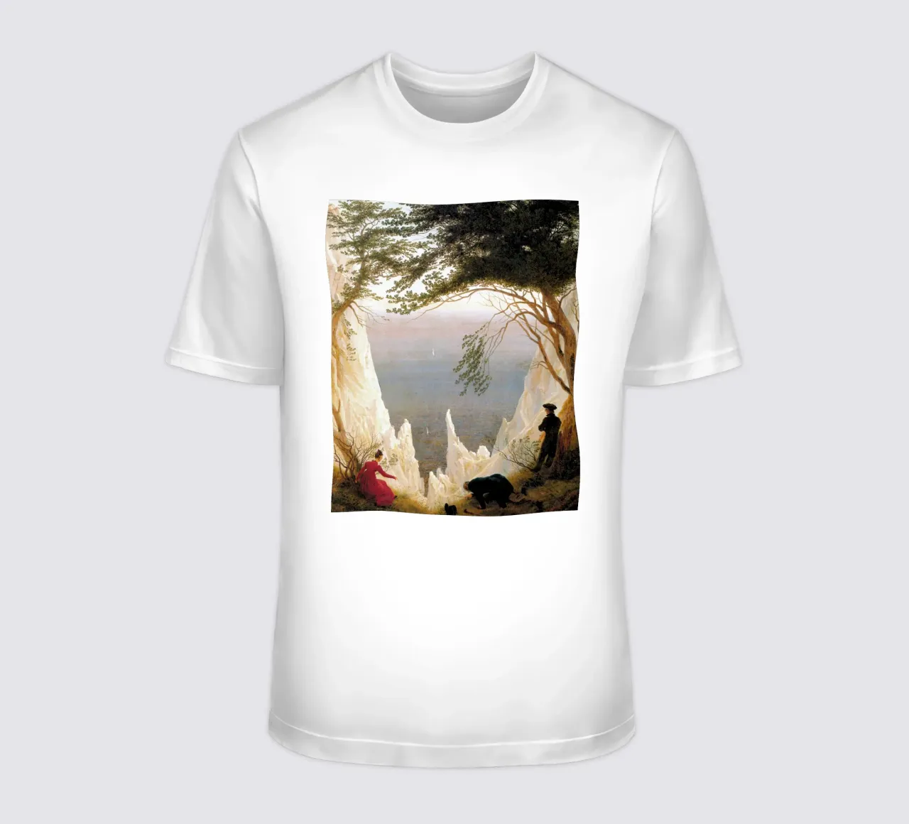 Caspar David Friedrich - Rocce di gesso a Ruegen t-shirt da Timeless Artworks