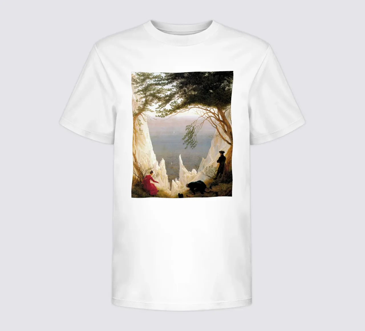 Caspar David Friedrich - Chalk Cliffs at Ruegen kids t-shirt by Timeless Artworks