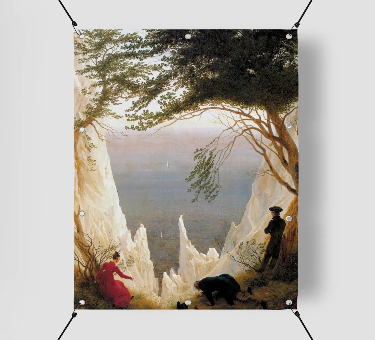 Caspar David Friedrich - Rocce di gesso a Ruegen telo in pvc da Timeless Artworks