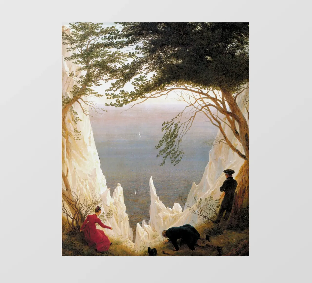 Caspar David Friedrich - Rocce di gesso a Ruegen telo in pvc da Timeless Artworks