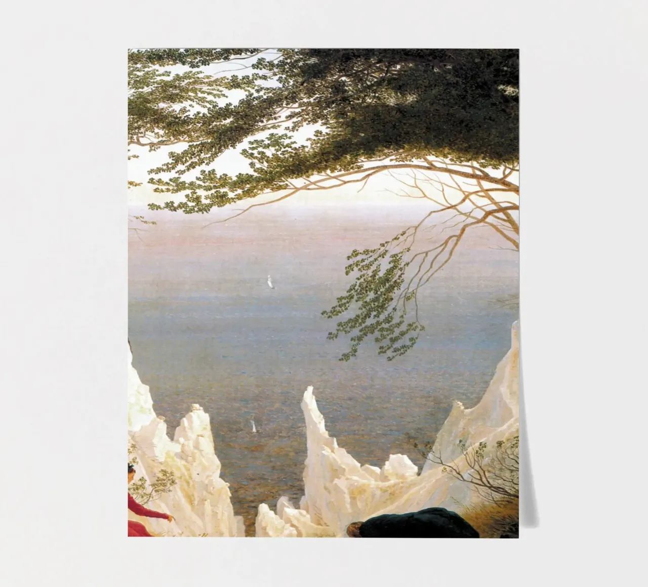 Caspar David Friedrich - Chalk Cliffs at Ruegen sticker sheet by Timeless Artworks