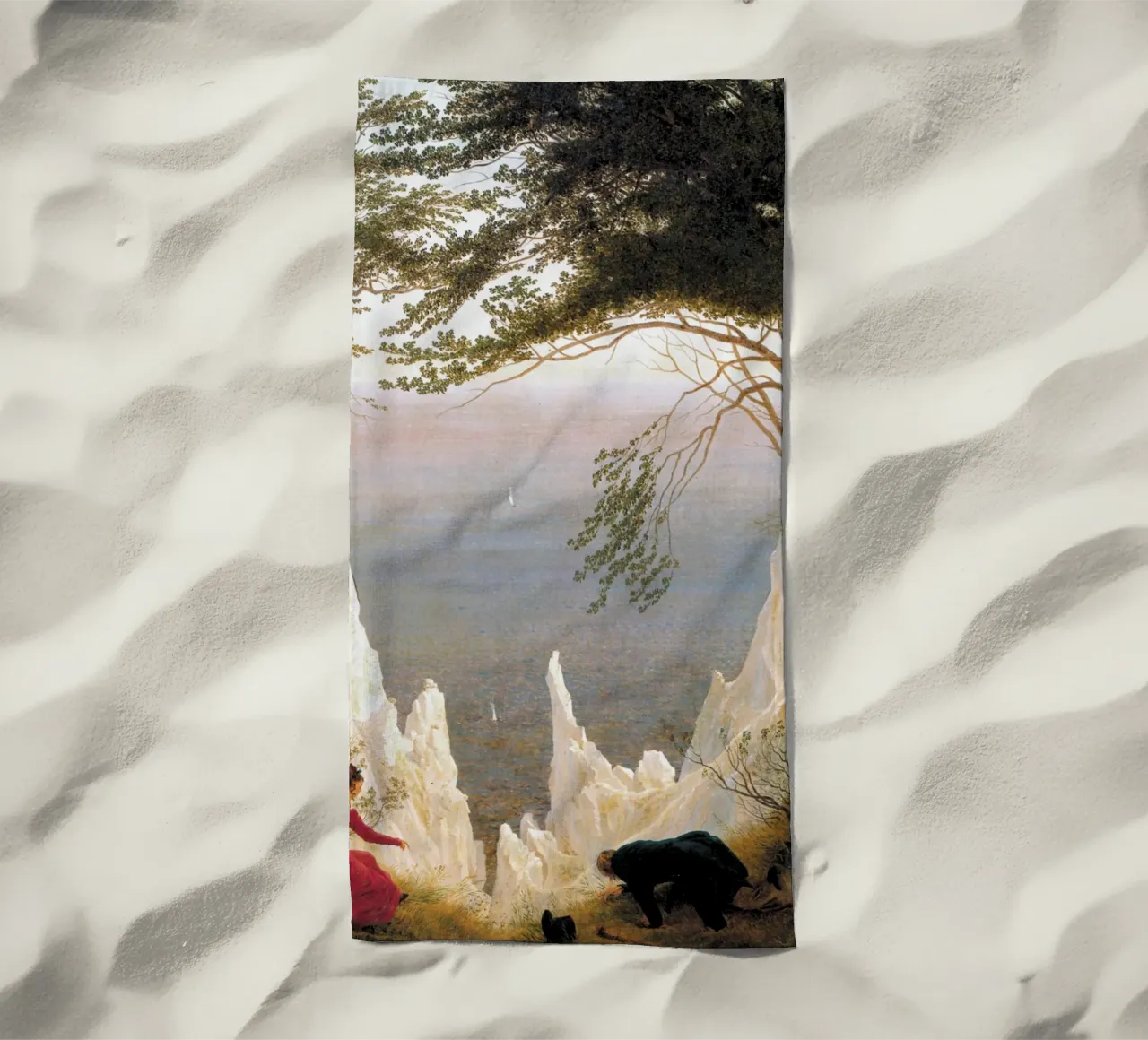 Caspar David Friedrich - Rocce di gesso a Ruegen telo mare da Timeless Artworks