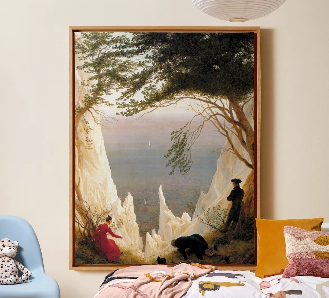 Caspar David Friedrich - Chalk Cliffs at Ruegen canvas with Floater frame by Timeless Artworks