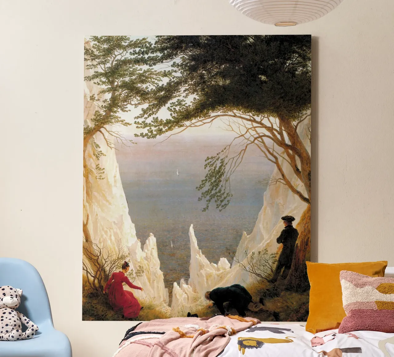 Caspar David Friedrich - Chalk Cliffs at Ruegen canvas with Floater frame by Timeless Artworks