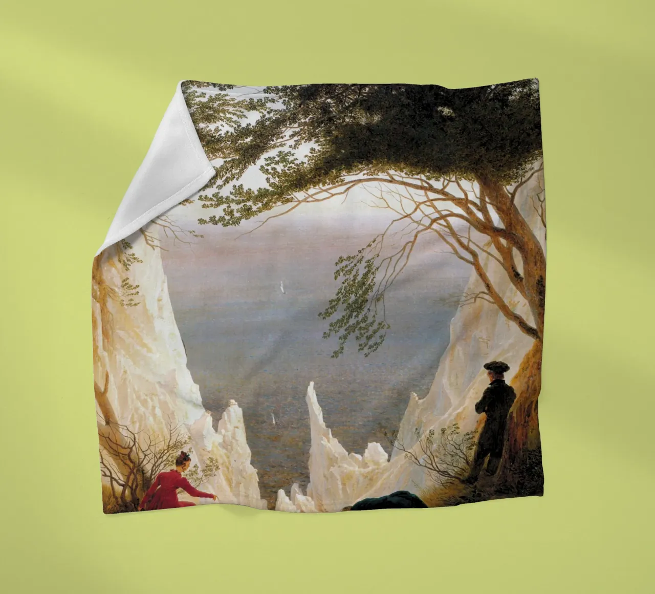 Caspar David Friedrich - Rocce di gesso a Ruegen coperta in pile da Timeless Artworks